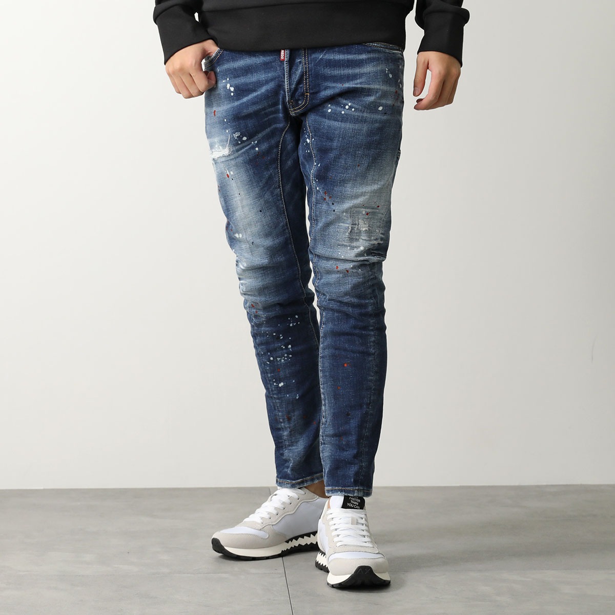 DSQUARED2 ディースクエアード ジーンズ TIDY BIKER JEANS タイディ一バイカー S74LB1662 S30664 メンズ デニムパンツ ストレッチ スリム 470
