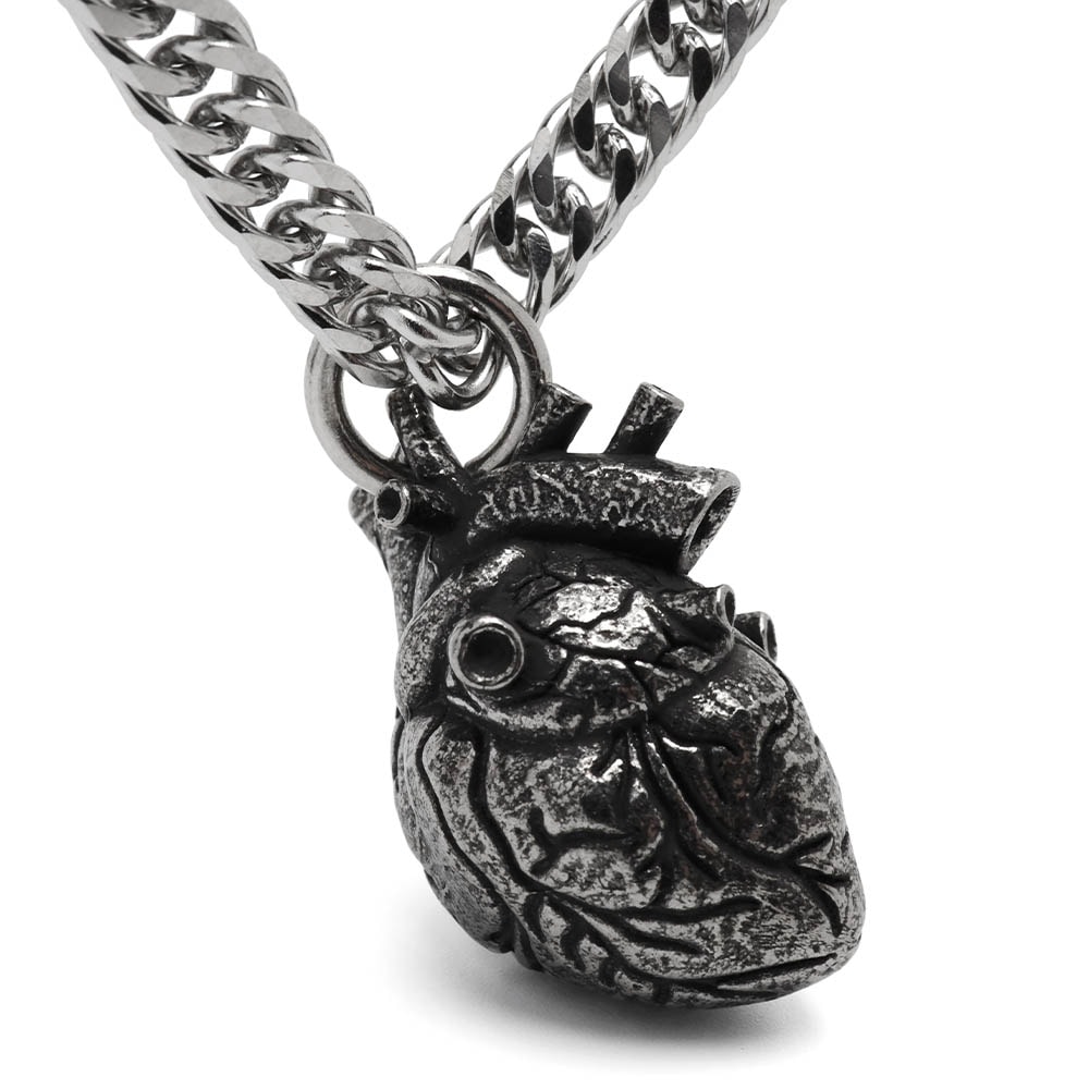 ステンレス リアルな心臓ネックレス [n1109]