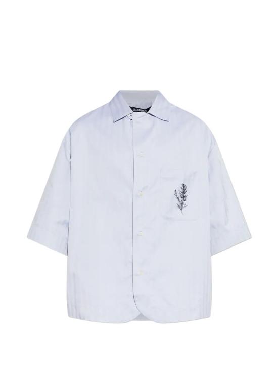 JACQUEMUS Men Long Tops 26ESHM00610AW00776 3GU ROSEMARY LIGHT BLUE BLACK