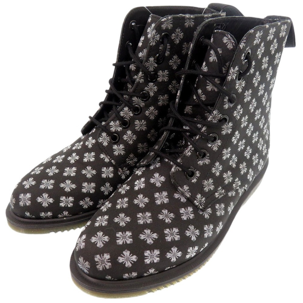 新品同様 ドクターマーチン キャスリーン Dr.Martens KATHLEEN 7ホール 総柄 ブーツ　23cm ブーツ キャンバス/キャンバス ブラック 2050【中古】 レディース 10,164円