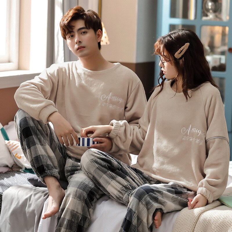 カップル ペア パジャマ 冬 モコモコ パジャマ ペア 長袖 ルームウェア もこもこ セット 5,401円