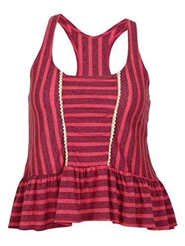 Lucky Brand Womens Striped Coastline Tank Top Swim Cover Up Coral M Lucky Brand Womens Striped Coastline Tank Top Swim Cover Up Coral M