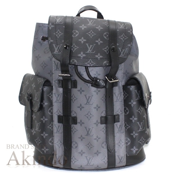 【新品】ルイヴィトン バックパック クリストファー PM リュック モノグラム エクリプス リバース メンズ A4 M58756 LOUIS VUITTON ブラック グレー オシャレ 便利 ブランド
