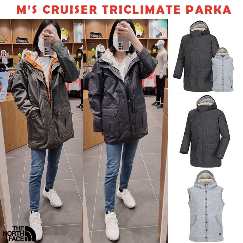 韓国正規品保証 関税負担なし NVJ2YG50 M’S CRUISER TRICLIMATE PARKAデイリー 基本 着装 男子 女子 人気 韓国 ファッション 男女共用 アウトドア