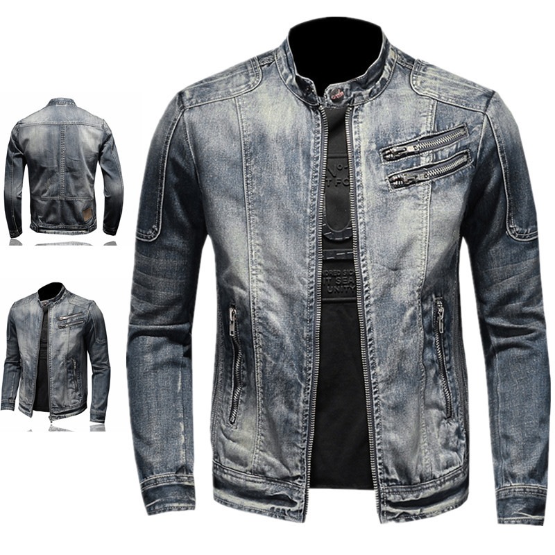 上品質 デニムジャケット メンズ ジージャン 高級感 Gジャン デニムジャンパー ビンテージ加工 オシャレ