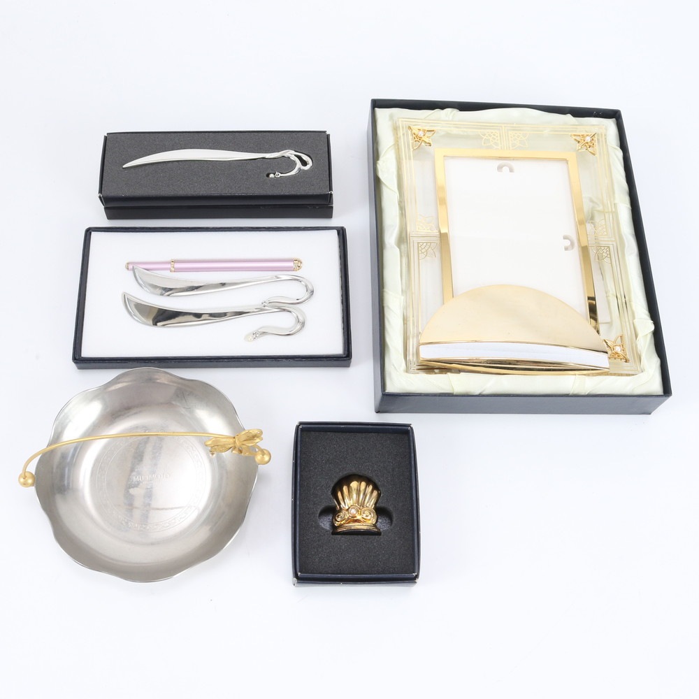 まとめ 5点 セット MIKIMOTO ジュエリートレイ メッセージスタンド ペーパーナイフ ボールペン ブックマーカー フォトフレーム その他雑貨 RBM EC44-6 中古