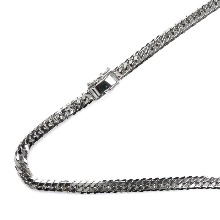 Pt850プラチナ ネックレス 喜平6面Wカット 50.4g 50cm ユニセックス 中古