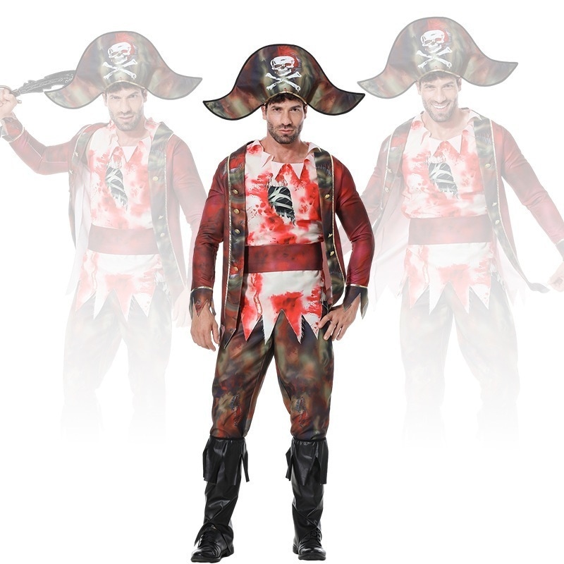 新作男パイレーツ海賊cos服ハロウィンコスプレ船長バイター衣装セット
