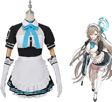 ブルアカ コスプレ 一之瀬アスナ メイド服 コスプレ エッチ 大きいサイズ ブルアカ コスプレ 角楯花凛 ブルーアーカイブ カリン コスプレ衣装 制服コスプレ メイド服