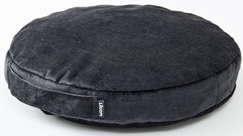 Liloom (リルーム) バランスディスク カバー付き バランスクッション バランスボール 体幹クッション 姿勢 ぽっこりお腹 エアポンプ付き (ブラック)