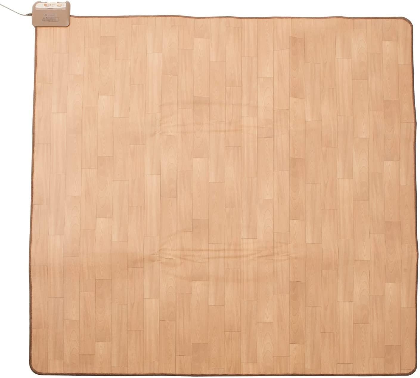 [山善] フローリング調 ホットカーペット 電気カーペット 2畳 (176cm×176cm) 防水加工 温度調節5段階 ダニ退治機能 ライトブラウン YZC-208FL(LBR)