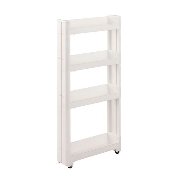 (3個セット) 不動技研 スマートワゴンFit W100 45 (4段/幅10.5cm ホワイト) 組立式 F-2571