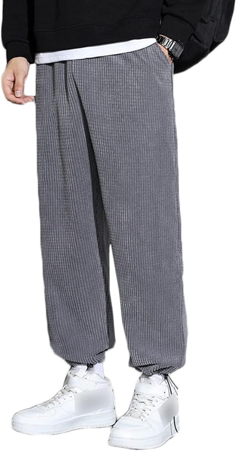 秋冬用 ロングパンツ 大きいサイズ パンツ コーデュロイ 厚手 暖かい M~4XL 快適 ヒップホップ ワイドパンツ ルーズ カジュアル ダンス ストリート系 無地 オシャレ 調整紐