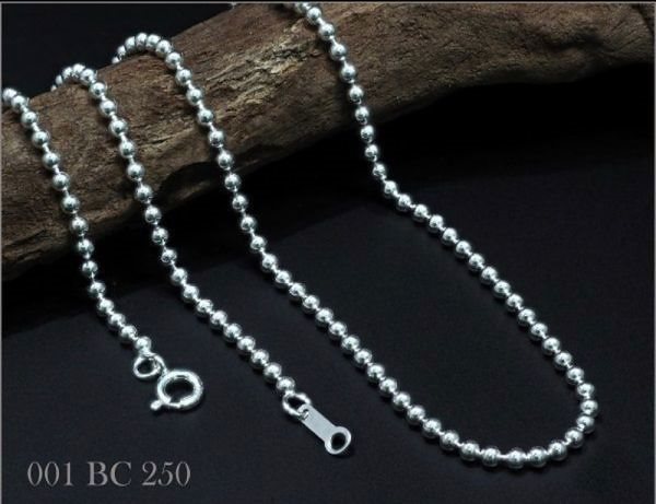 限定入荷 SV925 ロング ボールチェーン ネックレス2.560(品質保証 スターリングシ
