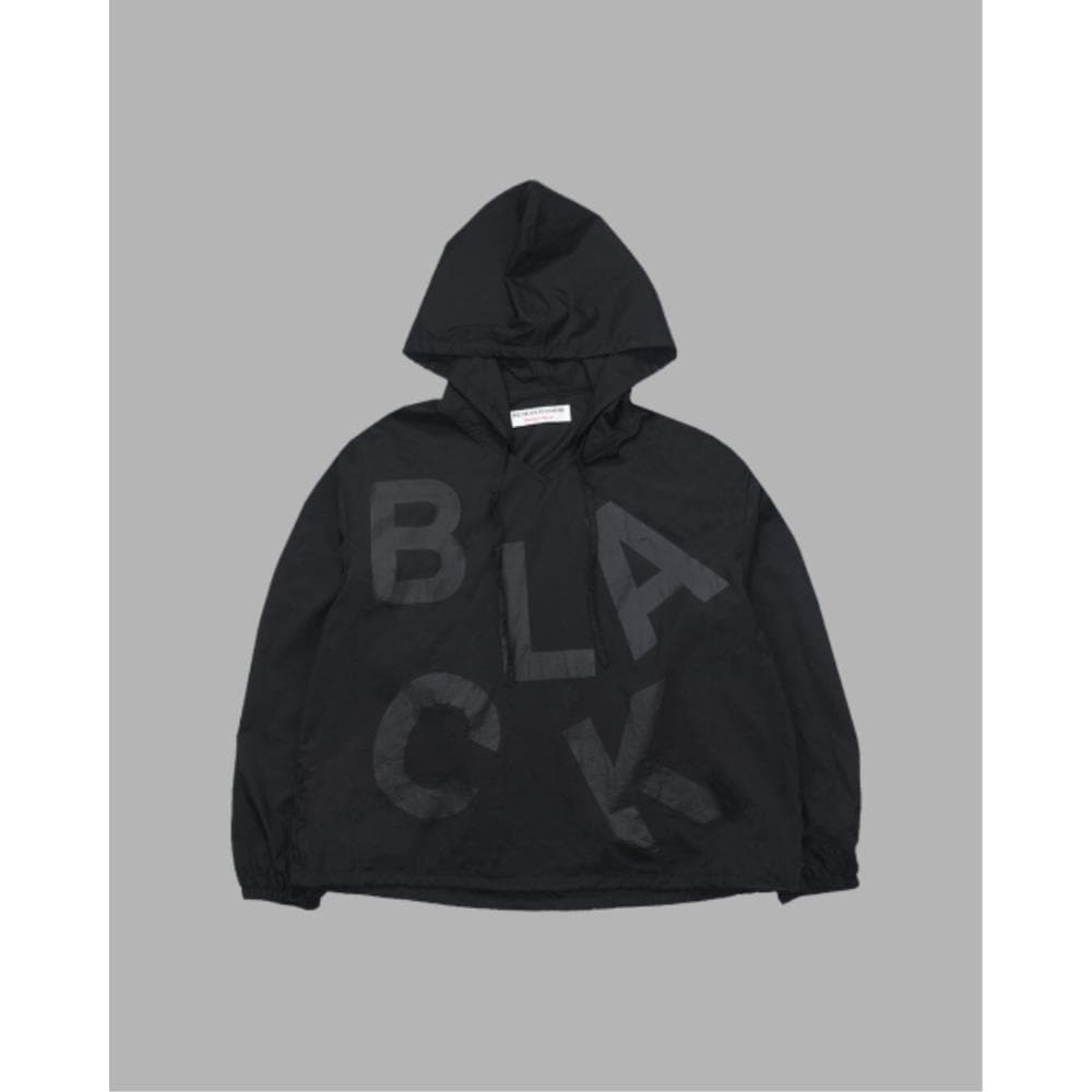 THE MUSEUM VISITOR BLACK NYLON SUMMER HOODIE 14827