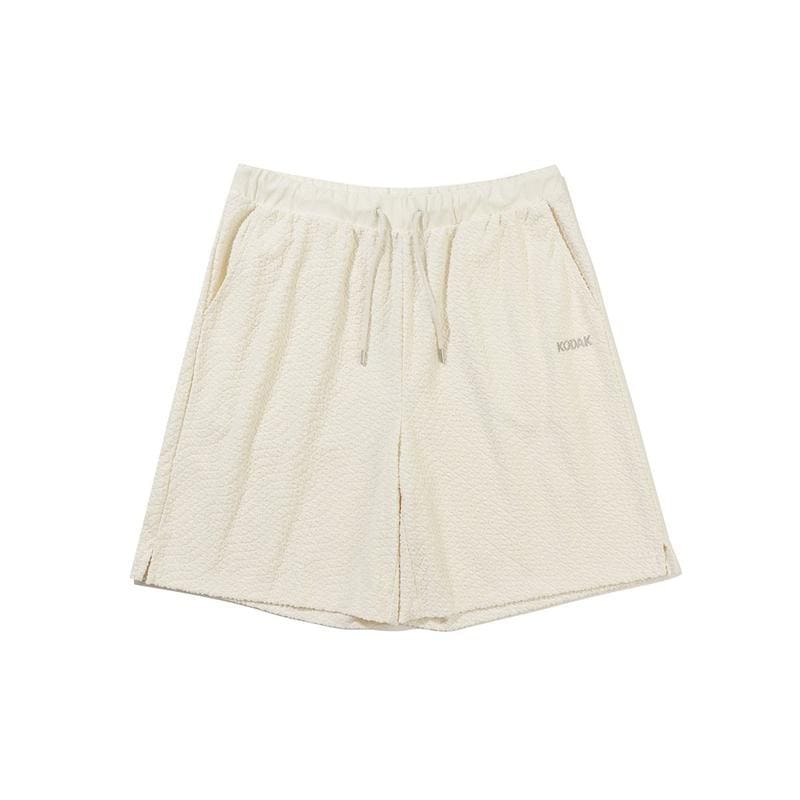 [公式]レタリングテリー4部丈ショートパンツ IVORY