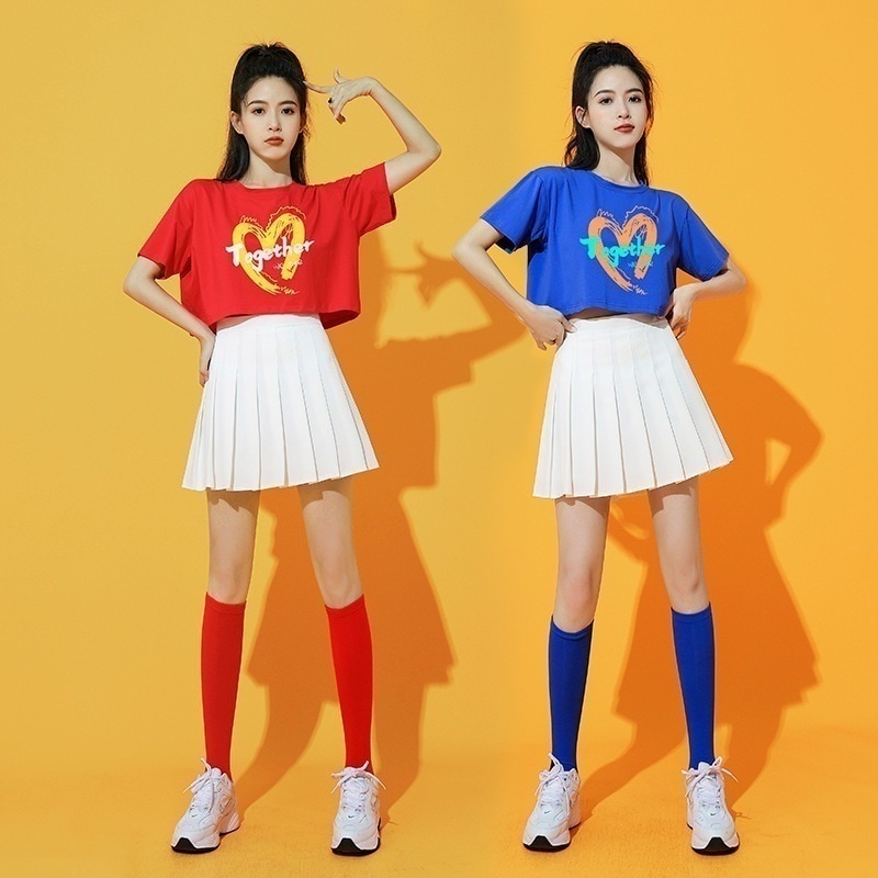 チアダンス衣装大人のダンスチアダンスサマージャズダンス服韓国バージョン歌う服女性グループアイドルテーブルパフォーマンス衣装チアガール 体操服 衣装演出服 チアガール 応援団 ダ