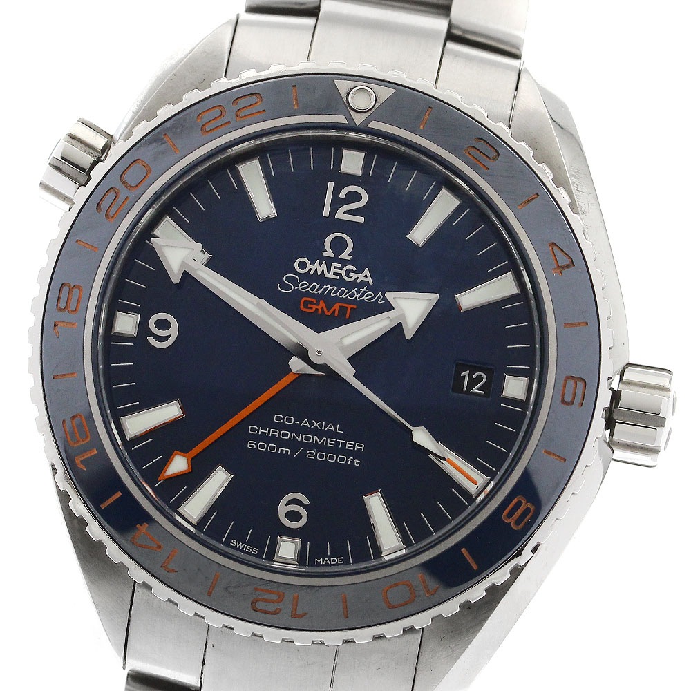 オメガ OMEGA 232.30.44.22.03.001 シーマスター プラネットオーシャン グッドプラネット GMT デイト 自動巻き メンズ 保証書付き_895441【中古】