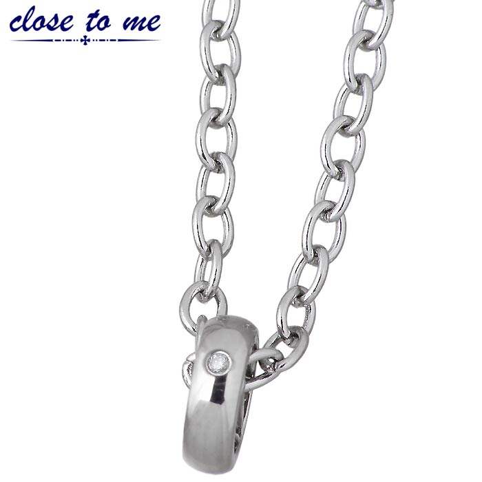 クロストゥーミー close to me ステンレス ネックレス ダイヤモンド 金属アレルギー対応