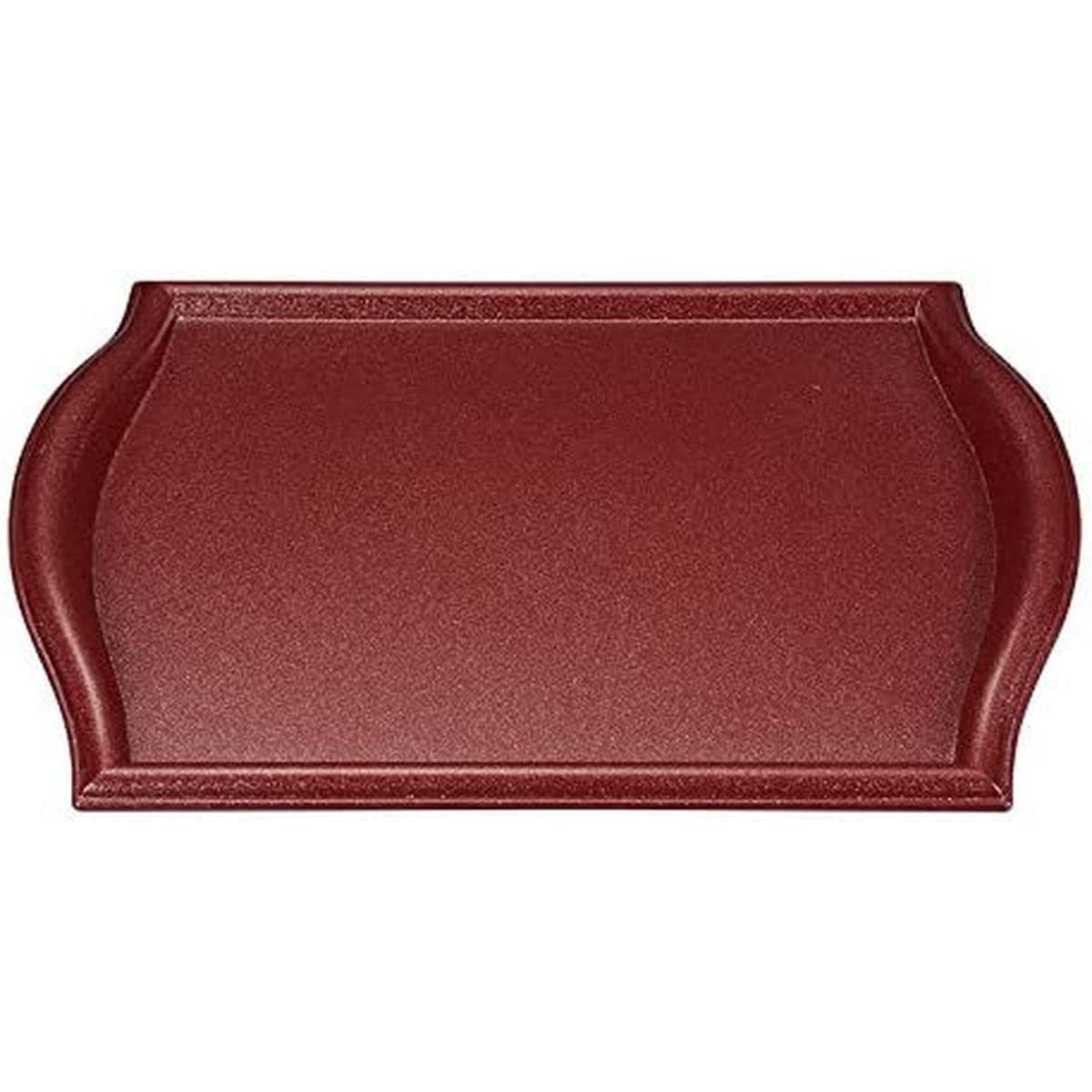 J-kitchens お盆 耐熱Ａ）尺５波渕トレー銀朱パール弱ＳＬ(約 46.0 ｘ 32.2 ｘ 3.0cm) 日本製