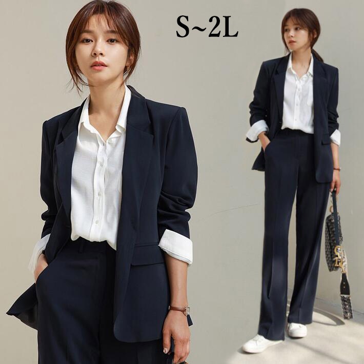 パンツスーツ セットアップ レディース 長袖 スーツセット ビジネススーツ セレモニースーツ ジャケット パンツ フォマール 入学式 ママ 面接 卒業式 通勤 フォーマル オフィス 大きいサイズ S