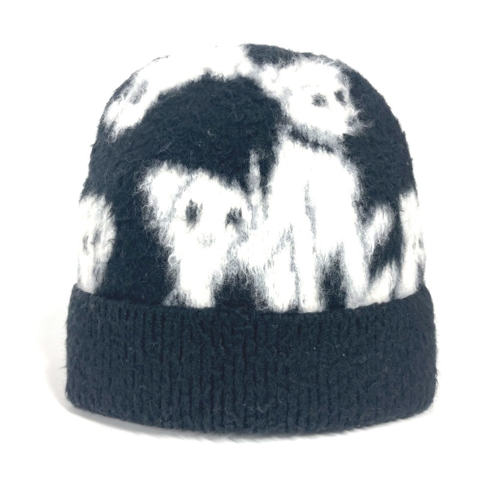 ニット帽 2A97W531Q エイミードリアン コラボ ビーニー 帽子 ニット帽 ニットキャップ コットン ブラック