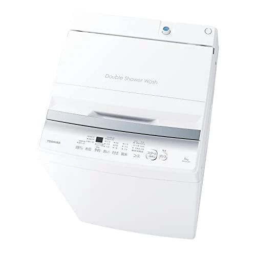東芝 全自動洗濯機 5kg AW-5GA2(W) ひとり暮らし ボディ幅51.5 ステンレス槽 槽洗浄槽乾燥 縦型 静音 部屋干し 保護カバー ピュアホワイト