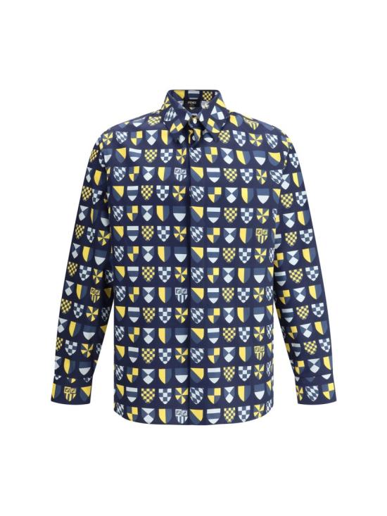 FENDI Men Shirts FS1319AU76F0QG3 Blue
