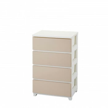 カラースタイルチェスト 4段 CO-ST-4 ホワイトベージュ/WHBE