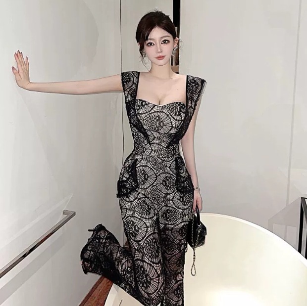 オールインワン レディース ドッキング パンツ ノースリーブ フェミニン レース かわいい 大人可愛い きれいめ シンプル カジュアル 上品 おしゃれ かっこいい レトロ ラフ ルーズ 個性的