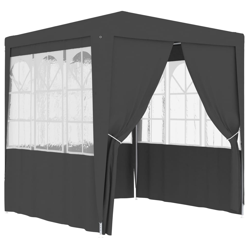 プロ仕様 パーティーテント 側壁付き 2.5x2.5m アントラシート 90g/m