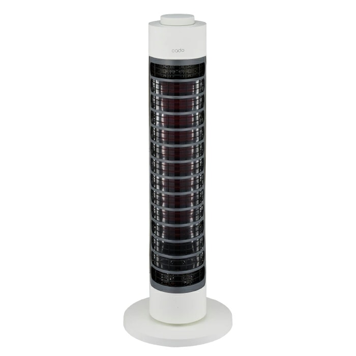 遠赤外線 電気ヒーター ソル スリム 5段階調節 省エネ 軽量 首振り 70度 SOL001S 自動オフ オフタイマー 持ち手付き 節電 転倒時保護機能 タワー型 800W パワフル 時短 コンパクト