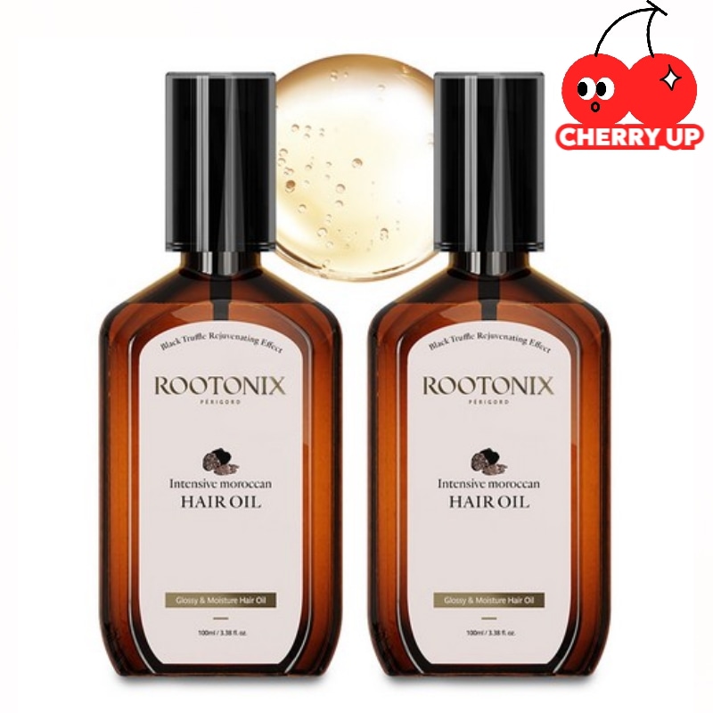 【ブラックトリュフ1+1】モロッカンアルガン美容ヘアエッセンスオイル 100ml + 100mlダメージケア ヘアトリートメント オイルケア さらさら 艶髪 スタイリング保護 洗い