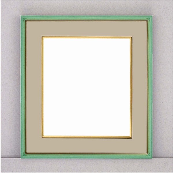 [カラー色紙額]細い色紙額/細いフレームの色紙額 カラー色紙額273x242mm グリーン