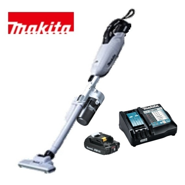 当店だけ！バッテリー充電器も1年保証! マキタ コードレス掃除機 18V カプセル式 白 CL284FDZW + ショートサイクロン + 軽量バッテリー + 急速充電器 充電式 クリーナー スイッチ