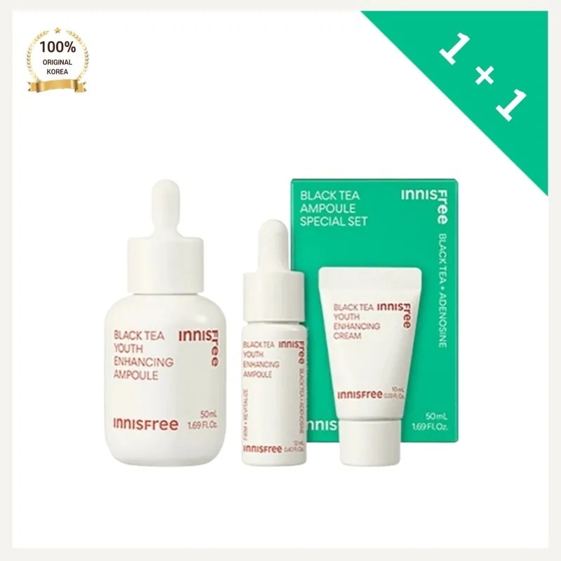 【公式正品】Innisfree イニスフリー ブラックティー キット Blacktea Ampoule Special 集中アンチエイジン*アンプルセット