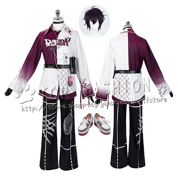 【品質良い 大好評中】にじさんじ VTuber 佐伯イッテツ コスプレ 衣装 ウィッグ 靴 ハロウィン変装 仮装 コスチューム アニメ cosplay