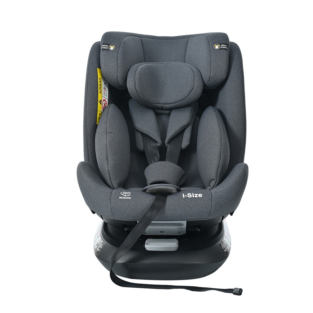 【本日限定】チャイルドシート 新生児 ISOFIX 0歳～12歳 360度回転式 40～150cm ジュニアシート 調節可能 洗える キャノピー付き ベビーシート 出産祝い 車【ダックグレー】