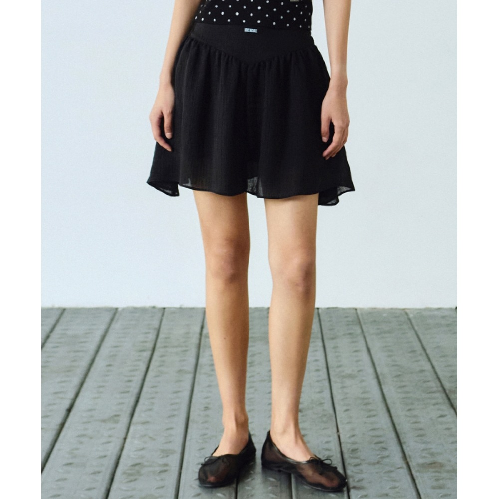 ニック&ニコールロマンティックコアミニスカート_ブラック
