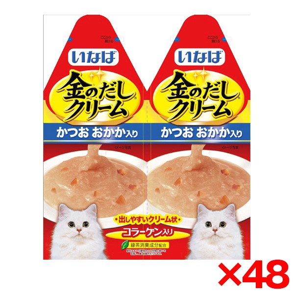 48個セット いなば 金のだしクリーム かつお おかか入り 60g (30g×2)