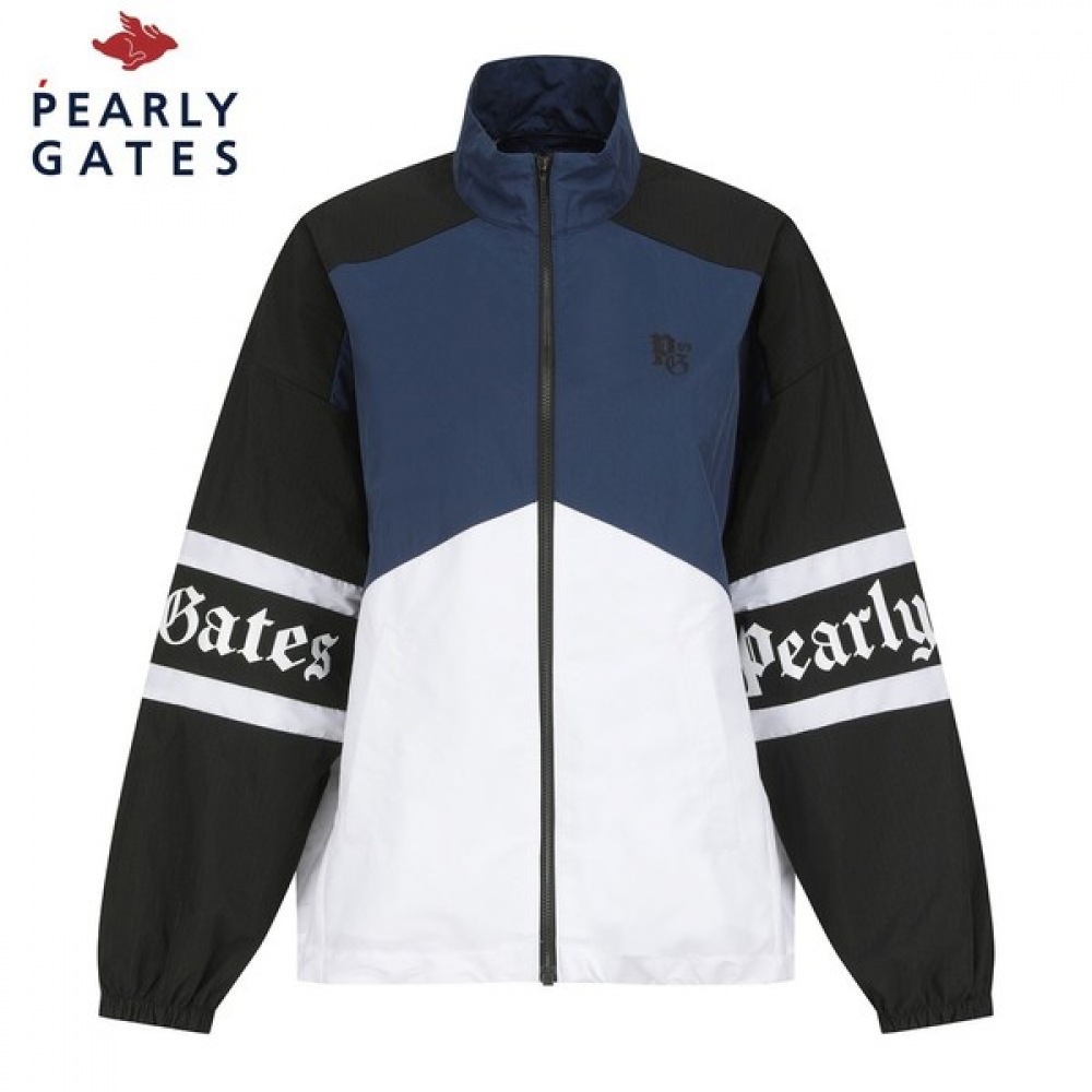 (パリゲイツ) レディースカラーブロックロゴジップアップジャンパー