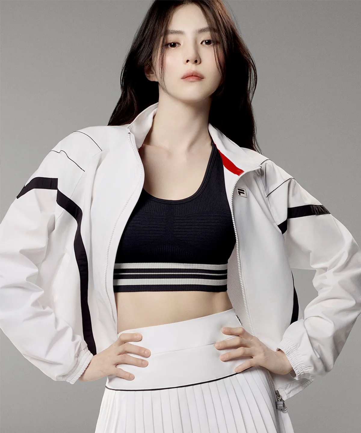 [ハンソヒ着用] CASA テニス 曲線 ウインドブレーカー ジャケット (FS2JKG3351FOWH) 韓国の人気ファッションブランド