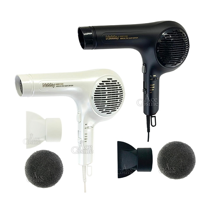 ノビ― マイナスイオン ヘアードライヤーNB-3100 ホワイト ブラック プロ 業務用 選べるカラー
