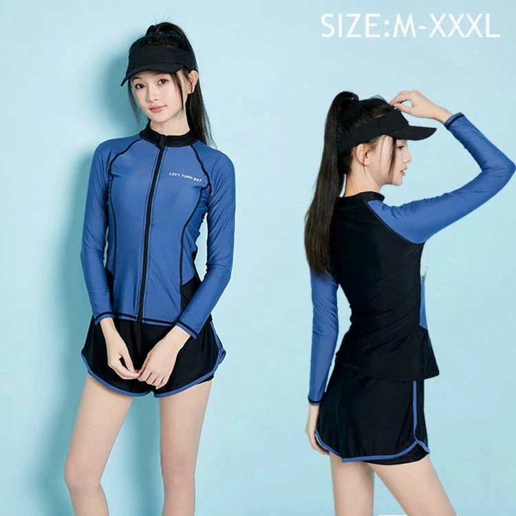 レディース 水着 体型カバー みずぎ 長袖 ラッシュガード みずぎ 上下セット 水着 水遊び 大人 水着 紫外線カット 長袖 水着 日焼け止め UVカットプール 水着 レディース 大人 水着 無地