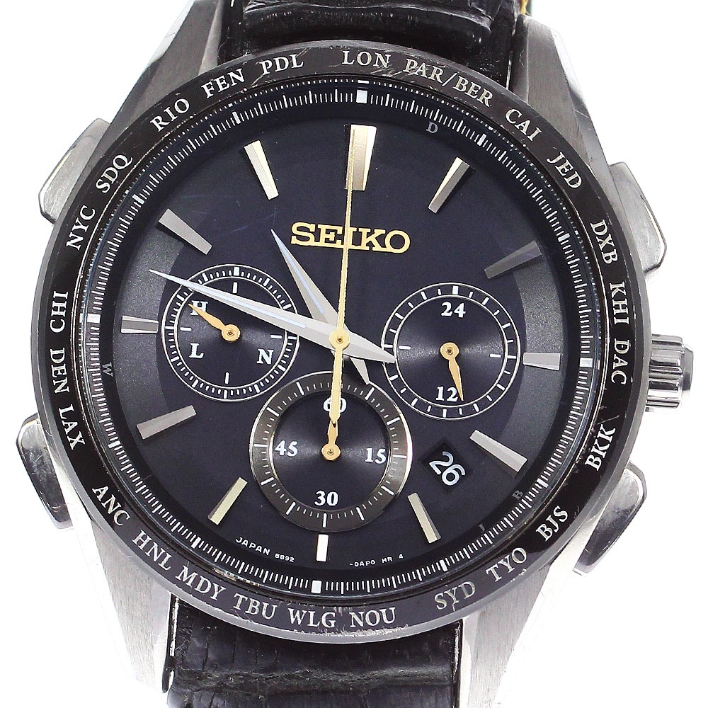セイコー SEIKO SAGA221/8B92-0AP0 ブライツ フライトエキスパート ソーラー電波 メンズ 箱保証書付き_802636【中古】