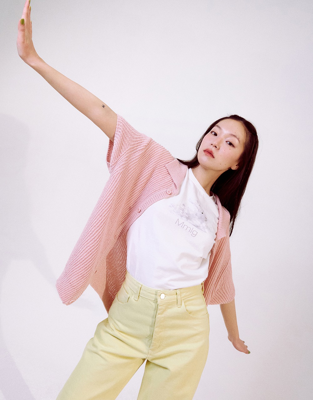 【MMLG】 SUMMER KNIT SHIRT : PINK