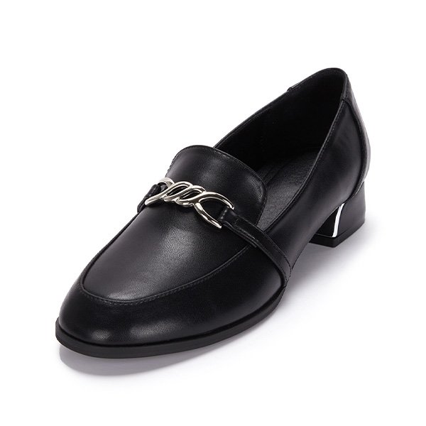 M. ランタナ 足の甲飾り ローファー ブラック 516423105ZA