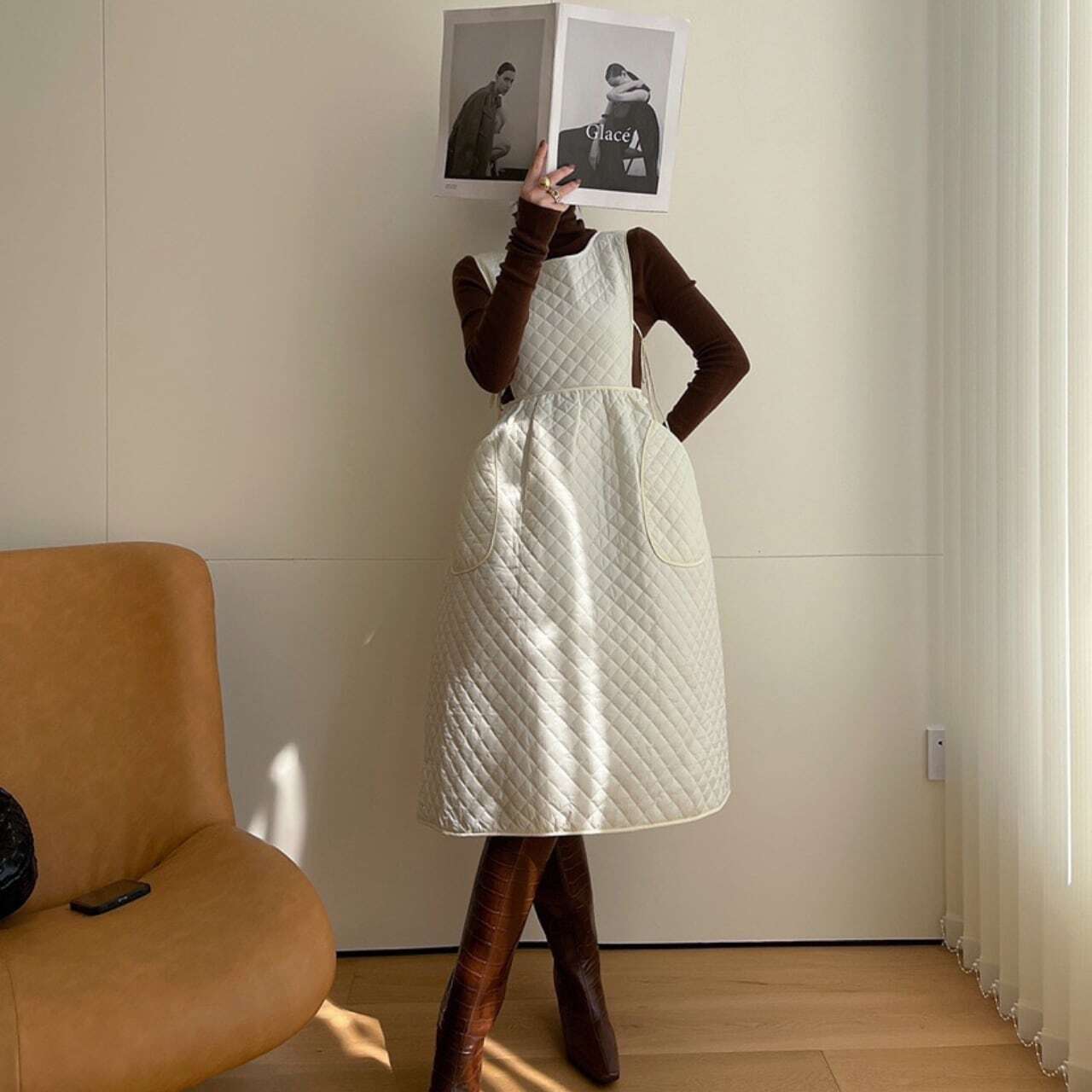 【送料無料】レディース ワンピース キルティング ミディアム丈 大きめポケット 9,163円