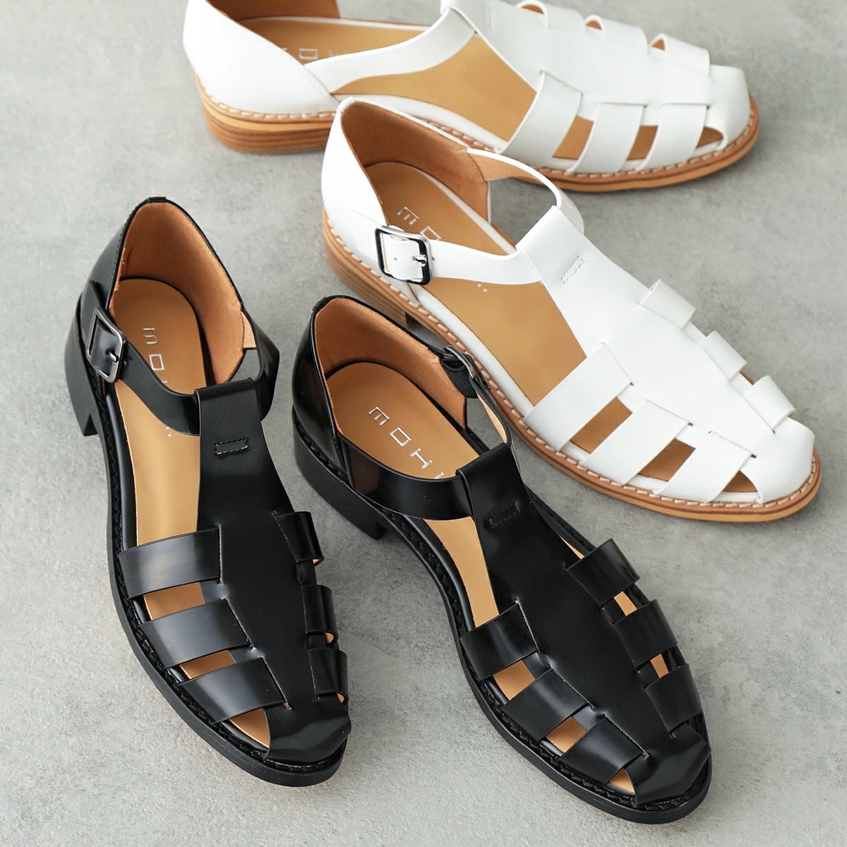 MOHI モヒ グルカサンダル 6078 231 FLORENTIC レディース レザー ストラップ 編み込み シューズ 靴 カラー2色