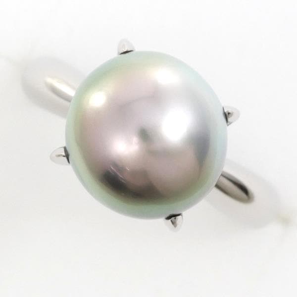 PT900 プラチナ リング 指輪 5.5号 パール 約10mm ジュエリー 中古